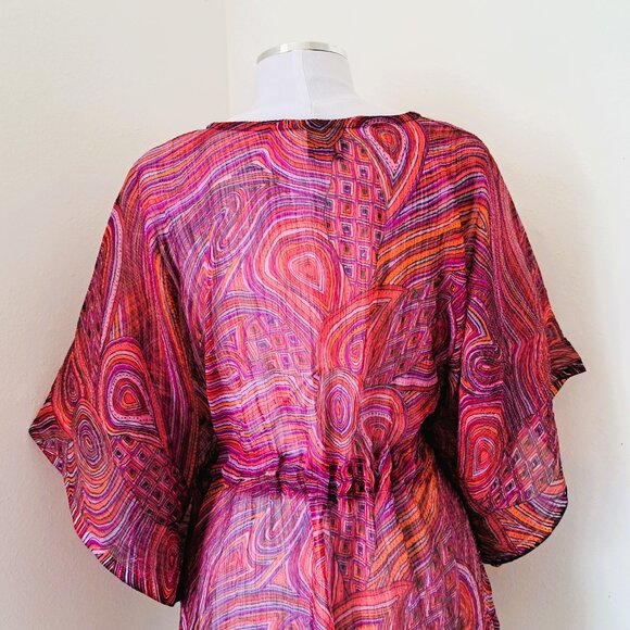 California Breeze Women Sheer Coastal Top Multicolor Free Size Pre-Owned - Picture 8 of 12
